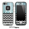 Mixed Aged Blue Wood and Chevron Pattern Skin for the iPhone 5 or 4/4s LifeProof Case