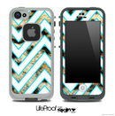 Large Chevron and Real Cheetah Skin for the iPhone 5 or 4/4s LifeProof Case