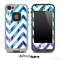 Large Chevron and Pink & Blue Wood Skin for the iPhone 5 or 4/4s LifeProof Case