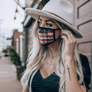 American Distressed Flag Panel - Made in USA Mouth Cover Unisex Anti-Dust Cotton Blend Reusable & Washable Face Mask with Adjustable Sizing for Adult or Child