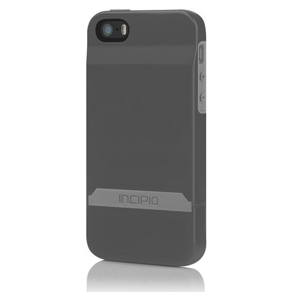The Graphite Gray / Haze Gray Incipio STASHBACK™ Dockable Credit Card Case for iPhone 5-5s