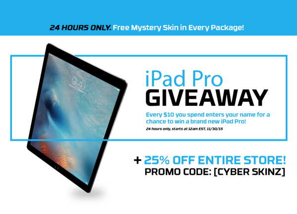 CYBER MONDAY! iPad Pro Giveaway and much more...