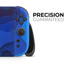 3D Blue Abstract Paper Cuts V1 // Skin Decal Wrap Kit for Nintendo Switch 2