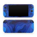 3D Blue Abstract Paper Cuts V1 // Skin Decal Wrap Kit for Nintendo Switch 2