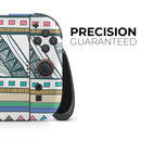 Abstract Blue and Green Triangle Aztec // Premium Vinyl Wrap Skin Kit Compatible with the Nintendo Switch 2