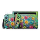 Abstract Flower Meadow // Premium Vinyl Wrap Skin Kit Compatible with the Nintendo Switch 2