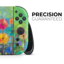 Abstract Flower Meadow // Premium Vinyl Wrap Skin Kit Compatible with the Nintendo Switch 2