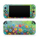 Abstract Flower Meadow // Premium Vinyl Wrap Skin Kit Compatible with the Nintendo Switch 2