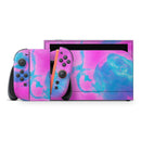 Abstract Iridescent Vivid Pink Swirl // Premium Vinyl Wrap Skin Kit Compatible with the Nintendo Switch 2