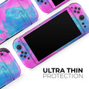 Abstract Iridescent Vivid Pink Swirl // Premium Vinyl Wrap Skin Kit Compatible with the Nintendo Switch 2