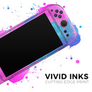 Abstract Iridescent Vivid Pink Swirl // Premium Vinyl Wrap Skin Kit Compatible with the Nintendo Switch 2