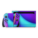 Abstract Neon Wave V10 // Premium Vinyl Wrap Skin Kit Compatible with the Nintendo Switch 2