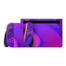 Abstract Neon Wave V11 // Premium Vinyl Wrap Skin Kit Compatible with the Nintendo Switch 2