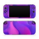 Abstract Neon Wave V11 // Premium Vinyl Wrap Skin Kit Compatible with the Nintendo Switch 2