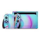 Abstract Neon Wave V12 // Premium Vinyl Wrap Skin Kit Compatible with the Nintendo Switch 2