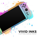 Abstract Neon Wave V2 // Premium Vinyl Wrap Skin Kit Compatible with the Nintendo Switch 2