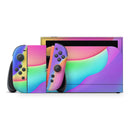 Abstract Neon Wave V3 // Premium Vinyl Wrap Skin Kit Compatible with the Nintendo Switch 2