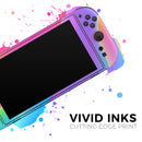 Abstract Neon Wave V3 // Premium Vinyl Wrap Skin Kit Compatible with the Nintendo Switch 2