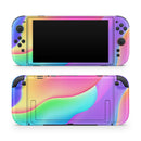 Abstract Neon Wave V3 // Premium Vinyl Wrap Skin Kit Compatible with the Nintendo Switch 2