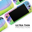 Abstract Neon Wave V5 // Premium Vinyl Wrap Skin Kit Compatible with the Nintendo Switch 2