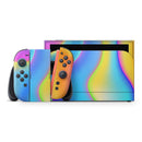 Abstract Neon Wave V7 // Premium Vinyl Wrap Skin Kit Compatible with the Nintendo Switch 2