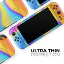Abstract Neon Wave V7 // Premium Vinyl Wrap Skin Kit Compatible with the Nintendo Switch 2