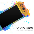 Abstract Neon Wave V7 // Premium Vinyl Wrap Skin Kit Compatible with the Nintendo Switch 2