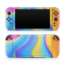 Abstract Neon Wave V7 // Premium Vinyl Wrap Skin Kit Compatible with the Nintendo Switch 2