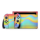 Abstract Neon Wave V8 // Premium Vinyl Wrap Skin Kit Compatible with the Nintendo Switch 2