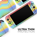 Abstract Neon Wave V8 // Premium Vinyl Wrap Skin Kit Compatible with the Nintendo Switch 2