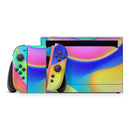 Abstract Neon Wave V9 // Premium Vinyl Wrap Skin Kit Compatible with the Nintendo Switch 2