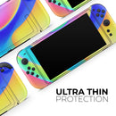Abstract Neon Wave V9 // Premium Vinyl Wrap Skin Kit Compatible with the Nintendo Switch 2