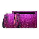 Abstract Pink Neon Rain Curtain // Premium Vinyl Wrap Skin Kit Compatible with the Nintendo Switch 2