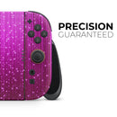 Abstract Pink Neon Rain Curtain // Premium Vinyl Wrap Skin Kit Compatible with the Nintendo Switch 2