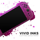 Abstract Pink Neon Rain Curtain // Premium Vinyl Wrap Skin Kit Compatible with the Nintendo Switch 2