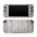 Aged White Wood Planks // Premium Vinyl Wrap Skin Kit Compatible with the Nintendo Switch 2