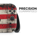 American Distressed Flag Panel // Premium Vinyl Wrap Skin Kit Compatible with the Nintendo Switch 2