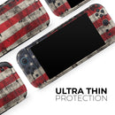 American Distressed Flag Panel // Premium Vinyl Wrap Skin Kit Compatible with the Nintendo Switch 2