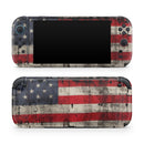 American Distressed Flag Panel // Premium Vinyl Wrap Skin Kit Compatible with the Nintendo Switch 2