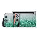 Aqua Green & Silver Glimmer Fade // Premium Vinyl Wrap Skin Kit Compatible with the Nintendo Switch 2