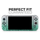 Aqua Green & Silver Glimmer Fade // Premium Vinyl Wrap Skin Kit Compatible with the Nintendo Switch 2