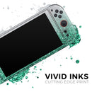 Aqua Green & Silver Glimmer Fade // Premium Vinyl Wrap Skin Kit Compatible with the Nintendo Switch 2