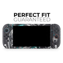 Aztec Elephant Blue Accented Modern Illustration // Premium Vinyl Wrap Skin Kit Compatible with the Nintendo Switch 2