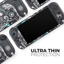Aztec Elephant Blue Accented Modern Illustration // Premium Vinyl Wrap Skin Kit Compatible with the Nintendo Switch 2