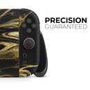 Black & Gold Marble Swirl V7 // Premium Vinyl Wrap Skin Kit Compatible with the Nintendo Switch 2