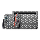 Black Gradient Layered Chevron // Premium Vinyl Wrap Skin Kit Compatible with the Nintendo Switch 2