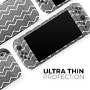 Black Gradient Layered Chevron // Premium Vinyl Wrap Skin Kit Compatible with the Nintendo Switch 2