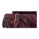 Black & Pink Marble Swirl V1 // Premium Vinyl Wrap Skin Kit Compatible with the Nintendo Switch 2