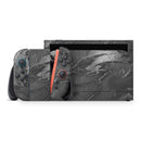 Black & Silver Marble Swirl V7 // Premium Vinyl Wrap Skin Kit Compatible with the Nintendo Switch 2