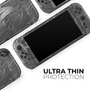 Black & Silver Marble Swirl V7 // Premium Vinyl Wrap Skin Kit Compatible with the Nintendo Switch 2